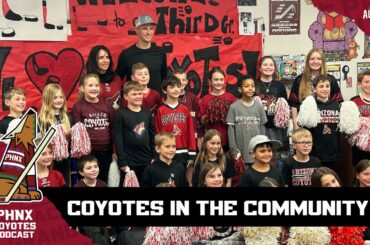 Nick Bjugstad visits Desert Trails Elementary to promote Goals 4 Kids and Coyotes Reading Program