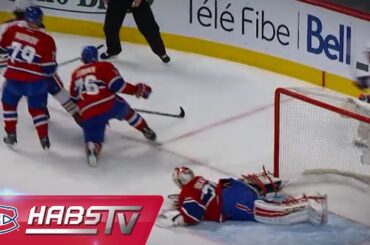Dustin Tokarski fait l'arrêt aux dépens de Luke Gazdic // Dustin Tokarski Save on Luke Gazdic