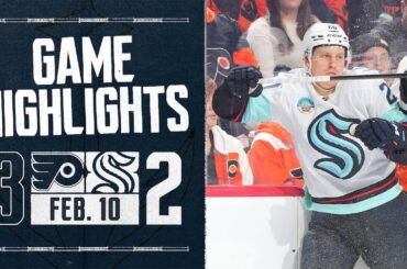 Seattle Kraken at Philadelphia Flyers | 2/10 Game Highlights