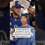 Demko apologized to Swayman for an AWKWARD moment at All-Star weekend 😳☠️