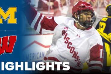 Michigan vs Wisconsin | NCAA College Hockey | Highlights - January 27, 2024