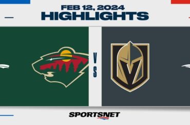 NHL Highlights | Wild vs. Golden Knights - February 12, 2024