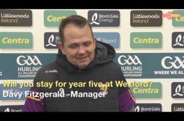 Davy Fitzgerald discusses his Wexford future and the Clare team lining up to shake his hand.