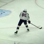 Kirill Marchenko during pre-game warm-up at the Blue Jackets @ Senators game