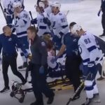 Mikhail Sergachev Stretchered Off Ice After Hit On Lafreniere