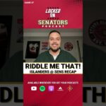 60 Second Recap: New York Islanders @ Ottawa Senators | #nhl Game Recap #shorts