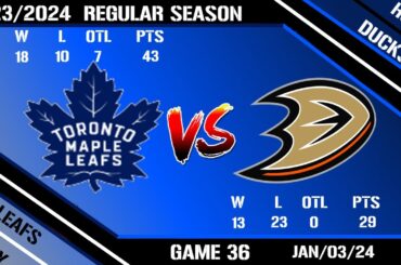 LIVE NHL Play By Play Commentary Toronto Maple Leafs @ Anaheim Duck