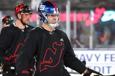 New Jersey Devils Stadium Series practice