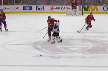 Joel Armia hits Torey Krug in the face with a stick and gets 2 minutes