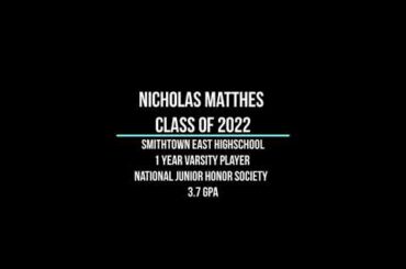 Nick Matthes 2022 Lacrosse Goalie Highlights