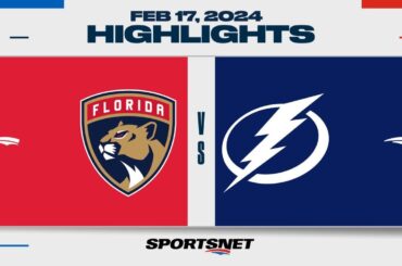 NHL Highlights | Panthers vs. Lightning - February 17, 2024