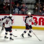 Sean Kuraly during pre-game warm-up at the Blue Jackets @ Senators game