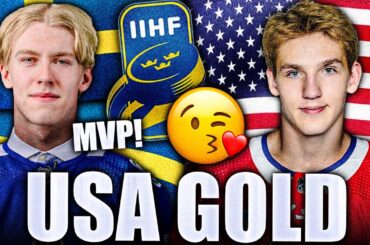 USA WINS GOLD VS SWEDEN + JONATHAN LEKKERIMAKI MVP (2024 IIHF World Juniors: Canucks, Canadiens)
