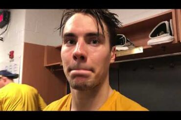 Predators goalie Juuse Saros on gold pads, win over the Panthers