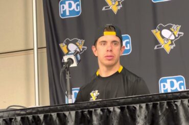 Evan Rodrigues on his dramatically improved one-timer for Penguins this season