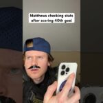 Auston Matthews checking stats after scoring 40th goal…