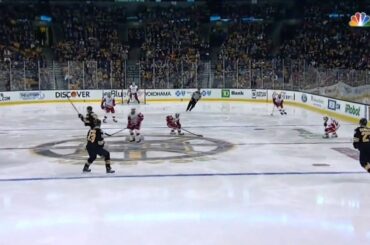 Pavel Datsyuk`s quick moves sets up Luke Glendening for the goal