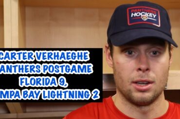 Carter Verhaeghe, Panthers Postgame: Florida 9, Tampa Bay Lightning 2