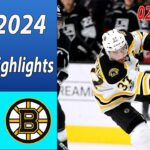 Los Angeles Kings vs Boston Bruins FULL GAME 2/17/2024 | NHL Highlights | NHL Season 2024
