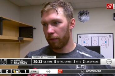 Vladislav Gavrikov PostGame Interview | Pittsburgh Penguins vs Los Angeles Kings
