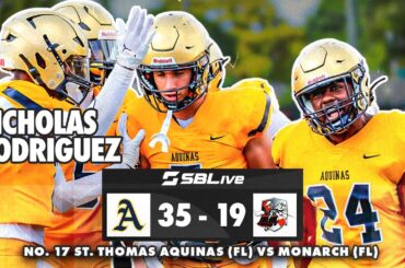JORDAN LYLE'S 5 TOUCHDOWNS LEADS ST. THOMAS AQUINAS TO 35-19 VICTORY OVER MONARCH 🏈