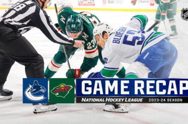 Canucks @ Wild 2/19 | NHL Highlights 2024
