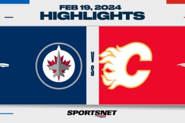 NHL Highlights | Jets vs. Flames - February 19, 2024
