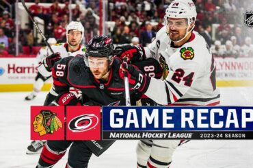 Blackhawks @ Hurricanes 2/19 | NHL Highlights 2024