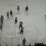 Montreal Canadiens' Johnathan Kovacevic and Anaheim Ducks' Sam Carrick get into a fight 2/13/24