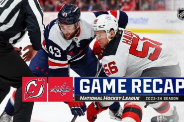 Devils @ Capitals 2/20 | NHL Highlights 2024