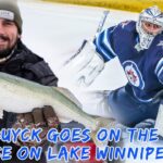 Winnipeg Jets NHL All Stars Go Ice Fishing