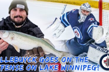 Winnipeg Jets NHL All Stars Go Ice Fishing