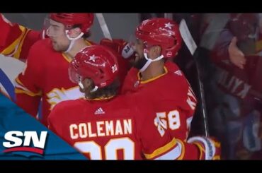 Oliver Kylington Splits The Defence And Buries His First Goal Since Returning To Flames' Lineup