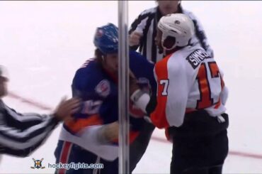 Wayne Simmonds vs Matt Martin Mar 15, 2012