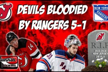 NJ Devils Bloodied and Beaten Lose To Rangers 5-1  RIP Season: The Funeral and Rant
