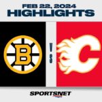 NHL Highlights | Bruins vs. Flames - February 22, 2024