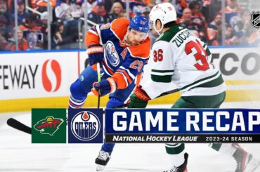 Wild @ Oilers 2/23 | NHL Highlights 2024