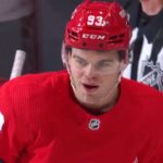 Alex DeBrincat Goes Top Shelf To Cap Off Red Wings' Four-Goal Opening Frame vs. Blues
