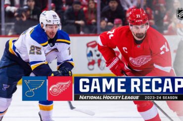 Blues @ Red Wings 2/24 | NHL Highlights 2024