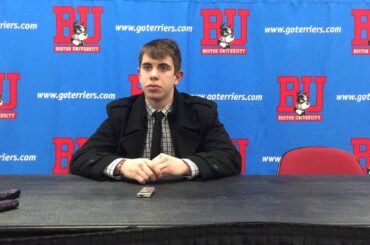 BU Hockey - Evan Rodrigues Postgame (2/27/15 vs. Northeastern)