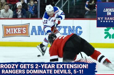 Rangers CRUSH Devils 5-1 and take over Prudential Center, Jonny Brodzinski signs two-year extension!