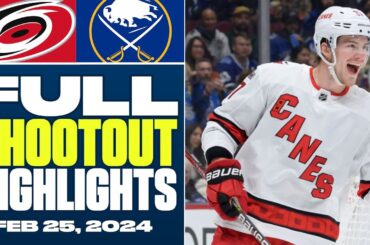 Carolina Hurricanes at Buffalo Sabres | FULL Shootout Highlights - February 25, 2024