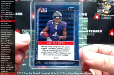 2/24/2024 2023 Pro Set Metal Football Hobby 10 Box Case Random Players #1