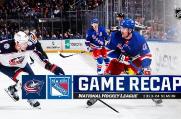 Blue Jackets @ Rangers 2/28 | NHL Highlights 2024
