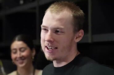 Morgan Geekie on his FIRST Career NHL HAT TRICK | Bruins Postgame Interview