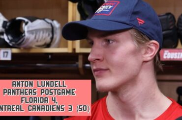 Anton Lundell, Panthers Postgame: Florida 4, Montreal Canadiens 3 (SO)