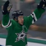 Stars' Logan Stankoven Snipes First Career NHL Goal Off Beauty Fadeaway Feed From Wyatt Johnston