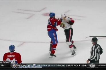 Mark Borowiecki vs Brandon Prust Oct 4, 2014