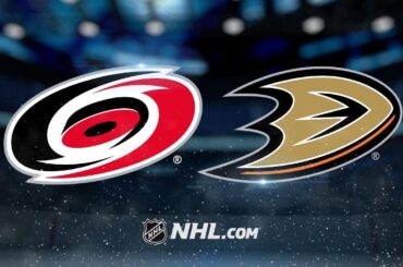 Gibson makes 28 saves in Ducks' 3-2 win vs. Canes