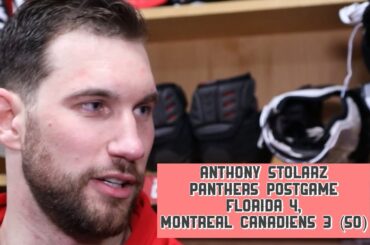 Anthony Stolarz, Panthers Postgame: Florida 4, Montreal Canadiens 3 (SO)